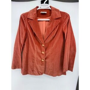 Julie Miller‎ of California Velvet Blazer Women's Jacket Copper VTG 70s Pristine